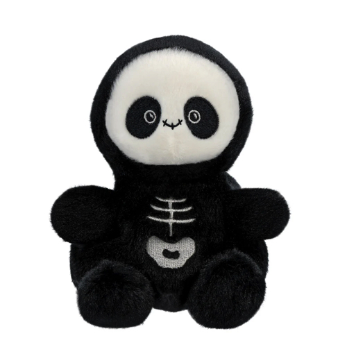 Skelly Skeleton Black White Halloween Whimsical Palm Pal